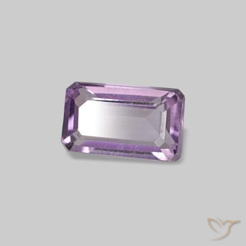 Amatista violeta natural de 0,31 ct, corte esmeralda, VS