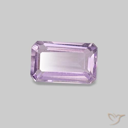 Amatista violeta natural de 0,28 ct, corte esmeralda, VS