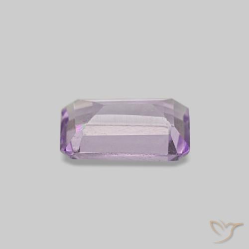 Amatista violeta natural de 0,28 ct, corte esmeralda, VS