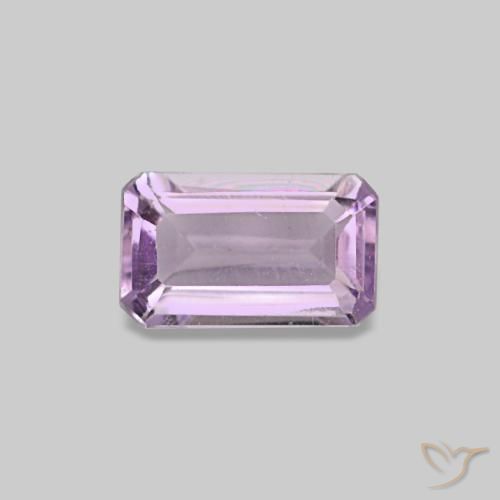 Amatista Orquídea natural de 0.24 ct, corte esmeralda, VS