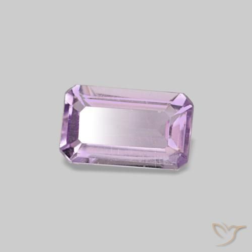 Amatista Orquídea natural de 0.24 ct, corte esmeralda, VS