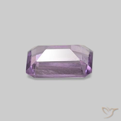 Amatista Orquídea natural de 0.52 ct, corte esmeralda, VS