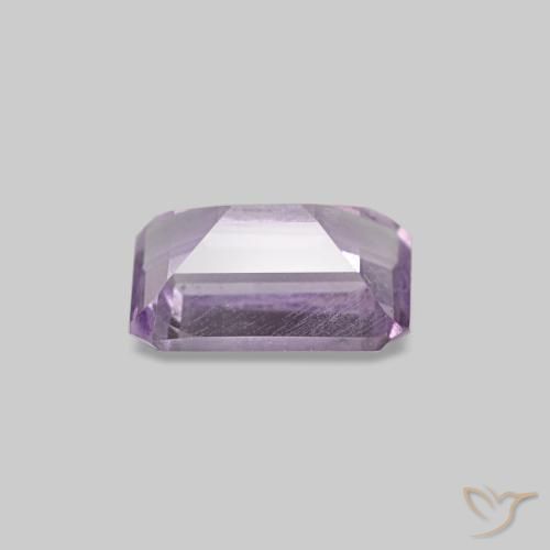 Amatista Violeta medio natural de 0.55 ct, corte esmeralda, VS