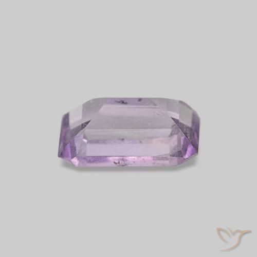 Amatista violeta natural de 0,52 ct, corte esmeralda, VS