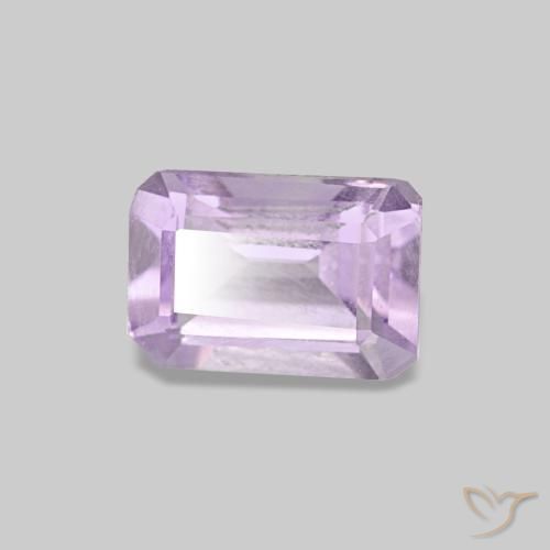 Amatista violeta natural de 0,51 ct, corte esmeralda, VS