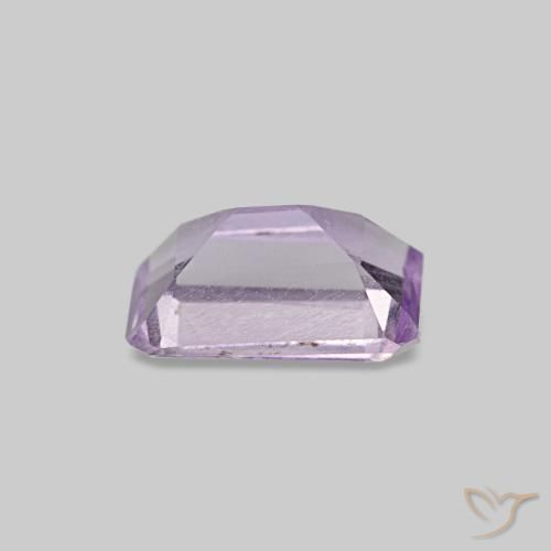 Amatista violeta natural de 0,51 ct, corte esmeralda, VS