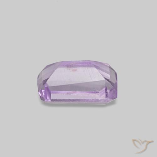 Amatista violeta natural de 0,50 ct, corte esmeralda, VS