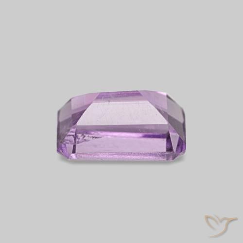 Amatista violeta natural de 0,58 ct, corte esmeralda, VS
