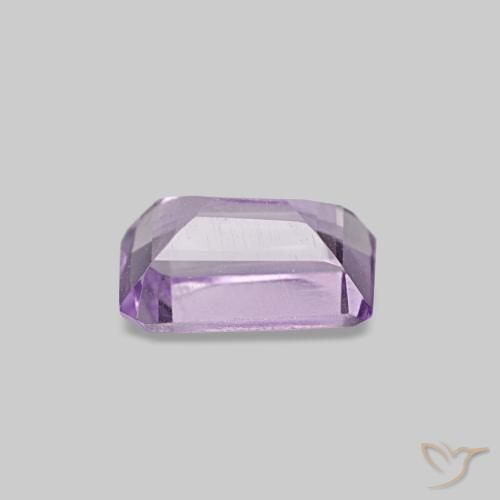 Amatista violeta natural de 0,49 ct, corte esmeralda, VS-SI