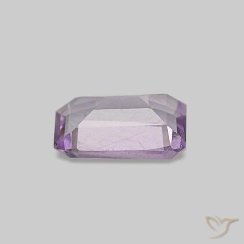 Amatista violeta natural de 0,48 ct, corte esmeralda, VS-SI