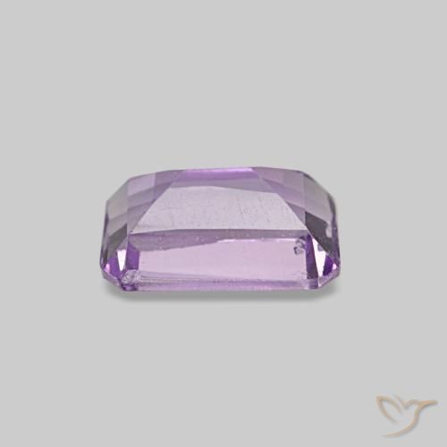 Amatista violeta natural de 0,44 ct, corte esmeralda, SI