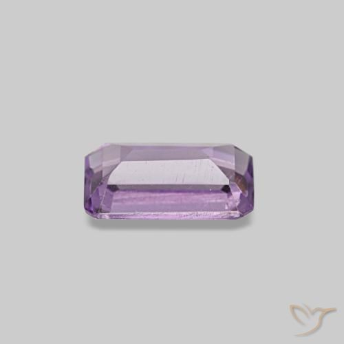 Amatista violeta natural de 0,29 ct, corte esmeralda, VS-SI