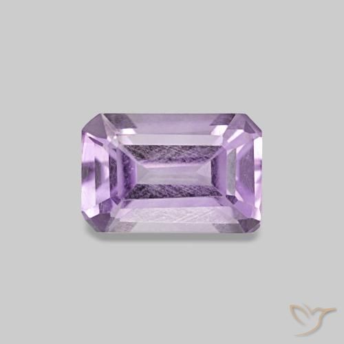 0.57ct Violeta claro Amatista, corte esmeralda, VS