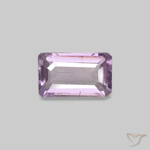 Amatista violeta natural de 0,29 ct, corte esmeralda, VS-SI