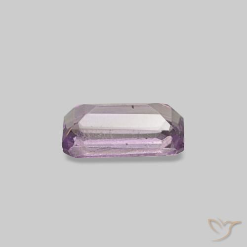 Amatista violeta natural de 0,29 ct, corte esmeralda, VS-SI