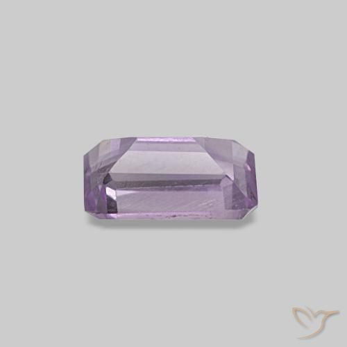 Amatista Medium Light-Violet natural de 0.51 ct, corte esmeralda, VS