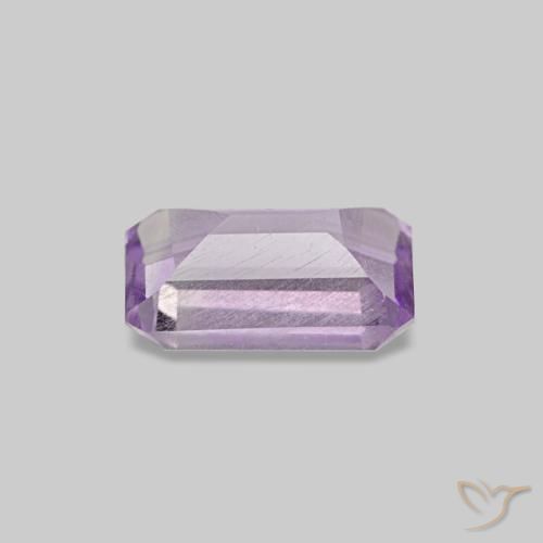 Amatista Medium Light-Violet natural de 0.52 ct, corte esmeralda, VS