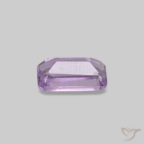 Amatista violeta natural de 0,30 ct, corte esmeralda, VS