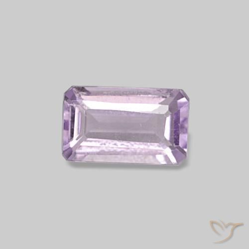 Amatista violeta natural de 0,28 ct, corte esmeralda, VS-SI
