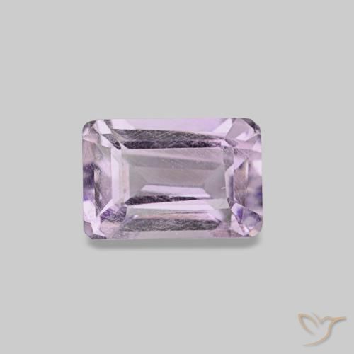 Amatista violeta natural de 0,66 ct, corte esmeralda, VS-SI