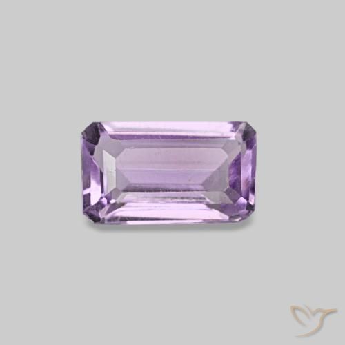 Amatista violeta natural de 0,24 ct, corte esmeralda, VS-SI