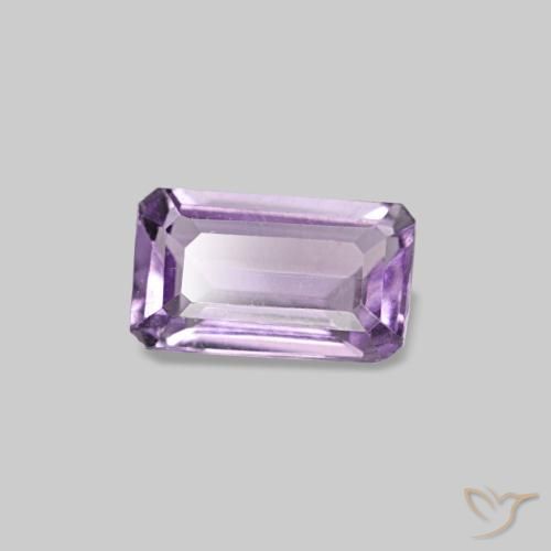 Amatista violeta natural de 0,24 ct, corte esmeralda, VS-SI