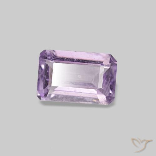 Amatista violeta natural de 0,46 ct, corte esmeralda, VS-SI