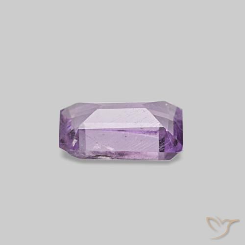 Amatista violeta natural de 0,46 ct, corte esmeralda, VS-SI