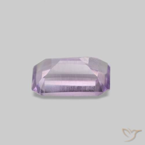 Amatista violeta natural de 0,51 ct, corte esmeralda, VS