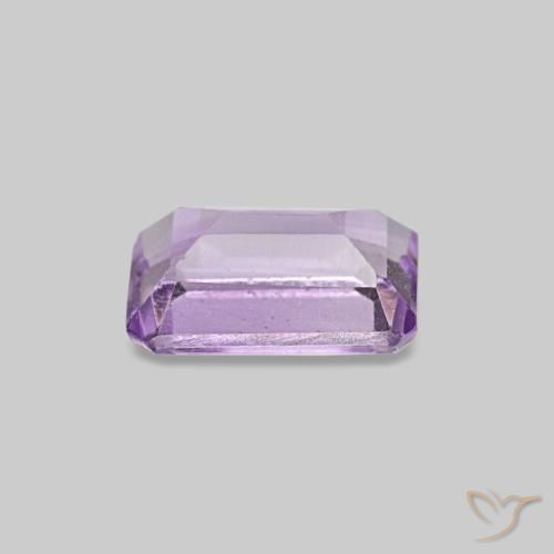 Amatista violeta natural de 0,32 ct, corte esmeralda, VS
