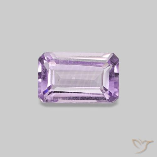 Amatista violeta natural de 0,28 ct, corte esmeralda, VS-SI