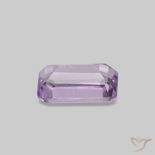 Amatista violeta natural de 0,28 ct, corte esmeralda, VS-SI