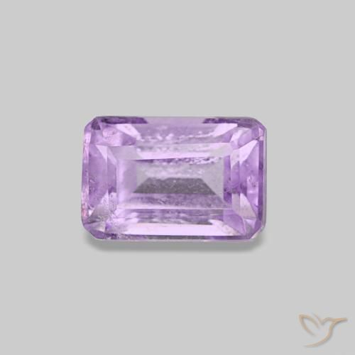 Amatista violeta de 0,62 ct, corte esmeralda, VS-SI