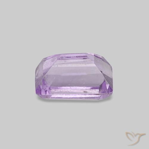 Amatista violeta natural de 0,62 ct, corte esmeralda, VS-SI