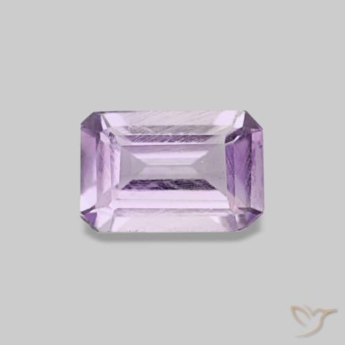 Amatista violeta natural de 0,44 ct, corte esmeralda, VS-SI