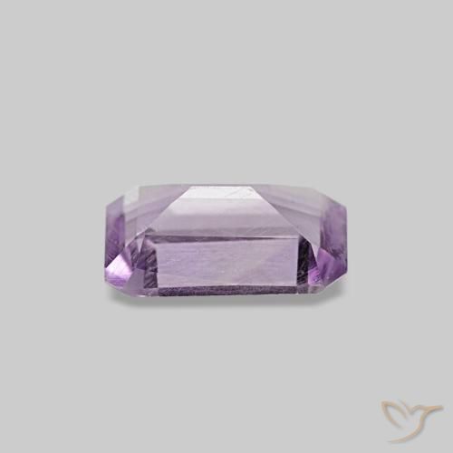 Amatista violeta natural de 0,44 ct, corte esmeralda, VS-SI