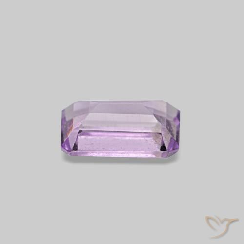 Amatista violeta natural de 0,33 ct, corte esmeralda, VS-SI
