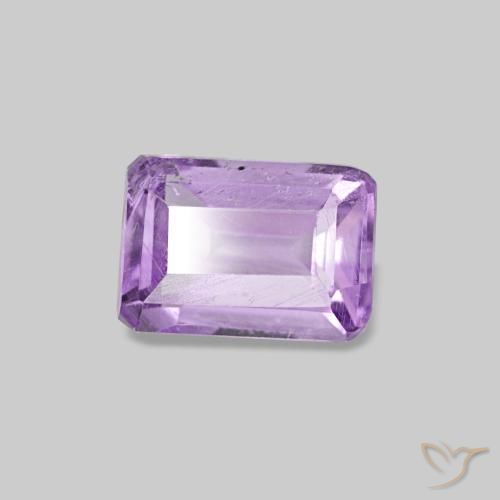 Amatista violeta natural de 0,52 ct, corte esmeralda, VS-SI