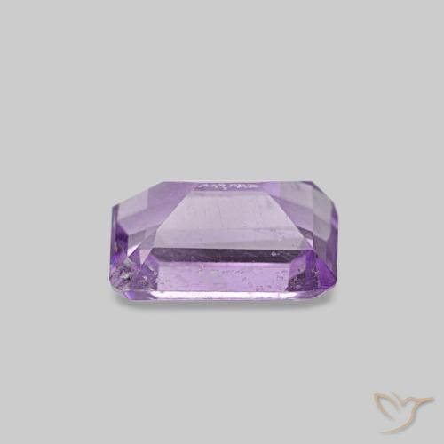 Amatista violeta natural de 0,52 ct, corte esmeralda, VS-SI