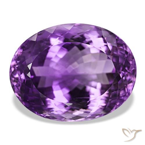 38.99ct Rosado-violeta medio Amatista, Ovalada, VVS-VS