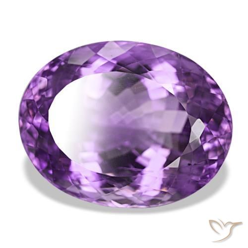 Amatista Rosado-violeta medio natural de 38.99 ct, Corte Óvalo, VVS-VS