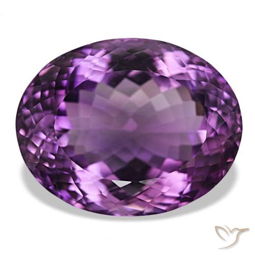49.10ct Violeta medio Amatista, Ovalada, IF