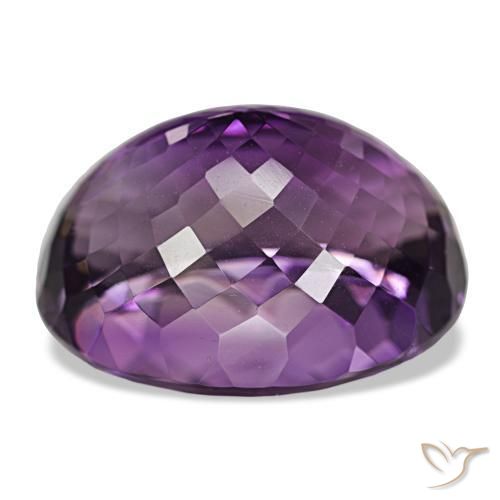 Amatista violeta natural de 49,10 ct, corte óvalo, IF