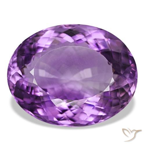 Amatista Violeta medio natural de 34.64 ct, Corte Óvalo, VVS-VS