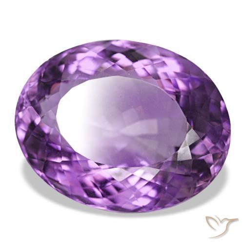 Amatista Violeta medio natural de 34.64 ct, Corte Óvalo, VVS-VS