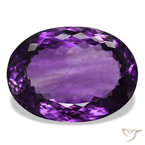 50.90ct Violeta rojizo Amatista, Ovalada, IF