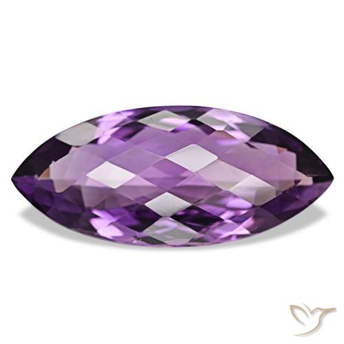 Amatista Violeta medio natural de 36.83 ct, Marquesa, VS