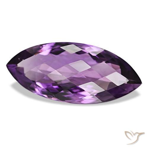 Amatista Violeta medio natural de 36.83 ct, Marquesa, VS