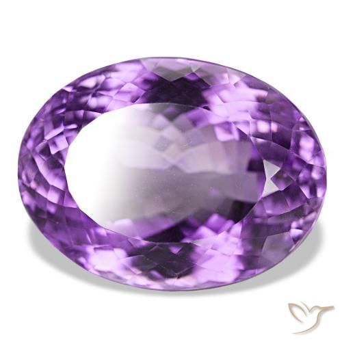 Amatista Violeta oscuro natural de 48.71 ct, Corte Óvalo, IF