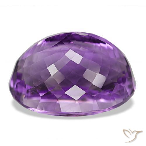 Amatista Violeta oscuro natural de 48.71 ct, Corte Óvalo, IF